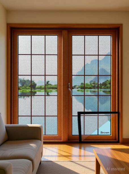 Lifekrafts 120 GSM Fiberglass Pre-Stitched Window Fibre Washable Adults Mosquito Net