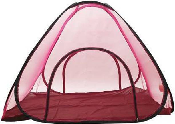Lemork Polyester Adults Washable Machhardani for Double Bed With Base(Size:- 7 x 7 Feet) Mosquito Net