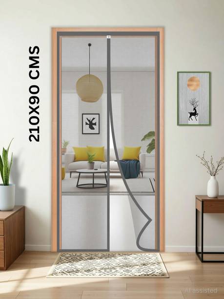 TurtleGrip Polyester Door Mosquito Net for Main Doors, Bedroom, Kitchen & Balcony Doors Polyester Washable Adults Mosquito Net