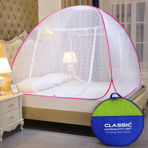 Classic Mosquito Net Polyester Adults Washable Foldable Foldable Double & Queen Size Bed- Embroidery(200*170*H140 CM) Mosquito Net
