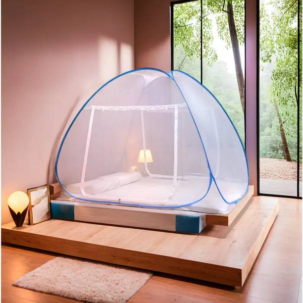 DAYGLOW Polyester Adults Washable Blue Mosquito Net