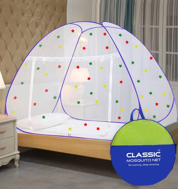 क्लासिक मोस्क्विटो नेट (LBH- 200*120*130 cms) Foldable Net for Single Bed पॉलिएस्टर एडल्ट के लिए बनाया गया मॉस्कीटो नेट