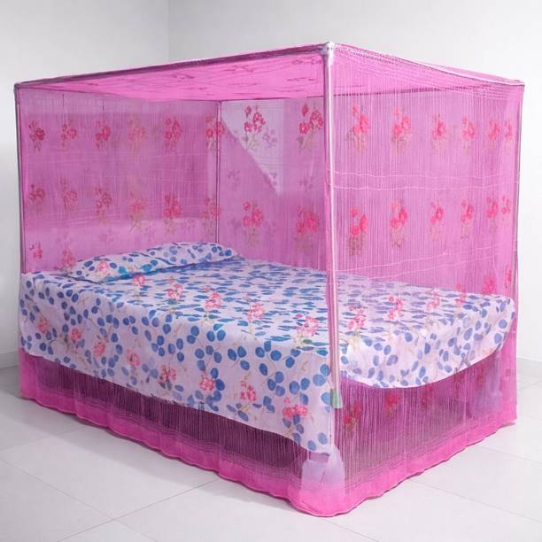 FB enterprise Exclusive Designer Pink Bed Canopy Net – Ultimate Comfort & Protection HDPE - High Density Poly Ethylene Washable Adults Mosquito Net