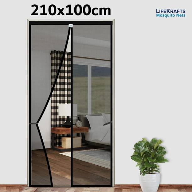 Lifekrafts Polyester Adults Washable Auto-Closing Magnetic Door Mosquito Net