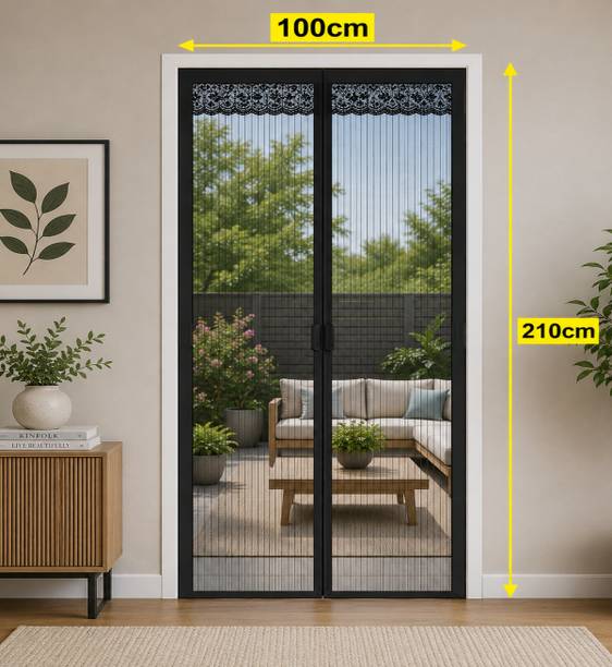 VEENOVA Magnet Mosquito Net Door Screen Polyester Magnetic Mesh Curtain for Home Polyester Washable Adults Mosquito Net