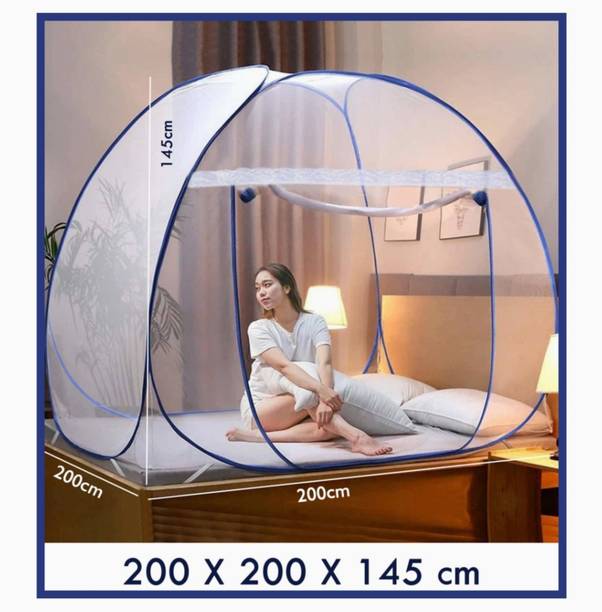 Adbra HDPE - High Density Poly Ethylene Adults Washable Folding King Size Bed Double Bed Mosquito Mosquito Net