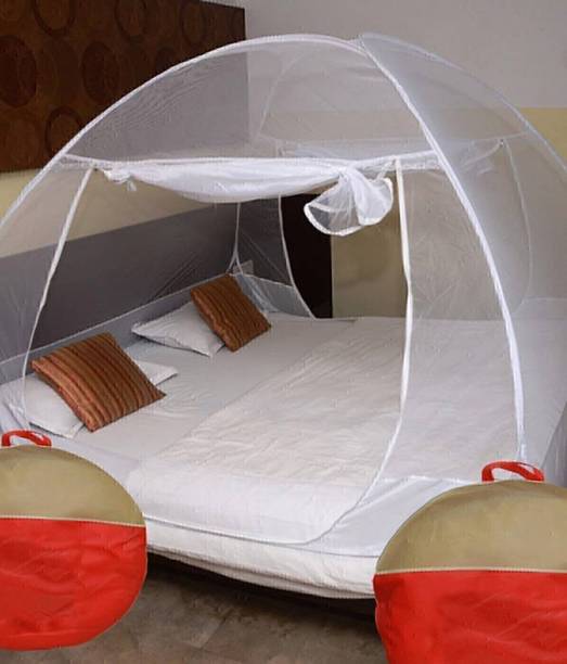 Adbra Polyester Adults Washable Foldable King Size with Free Saviours Mosquito Net