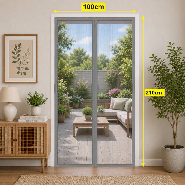 VEENOVA mess door for main door Magnetic Mosquito Mesh Curtain Net for Home Entrance Polyester Washable Adults Mosquito Net