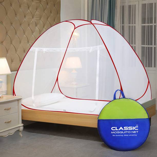 क्लासिक मोस्क्विटो नेट (LBH- 200*120*130 cms) Foldable for Single Bed पॉलिएस्टर एडल्ट के लिए बनाया गया मॉस्कीटो नेट