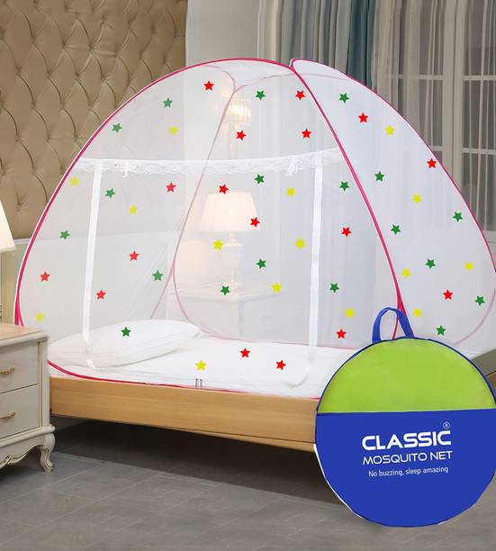 क्लासिक मोस्क्विटो नेट (LBH- 200*120*130 cms) Foldable for Single Bed पॉलिएस्टर एडल्ट के लिए बनाया गया मॉस्कीटो नेट