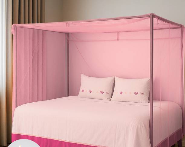 MINIKIDZ HDPE - High Density Poly Ethylene Adults Washable double bed insect and mosquito net {6x7 ft} Mosquito Net