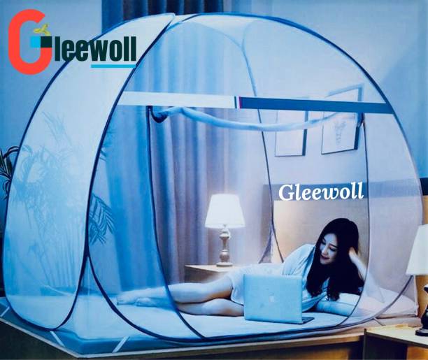 Gleewoll Polyester Adults Washable Ultra Foldable for King Size Bed,Double Bed, Macchardani Mosquito Net