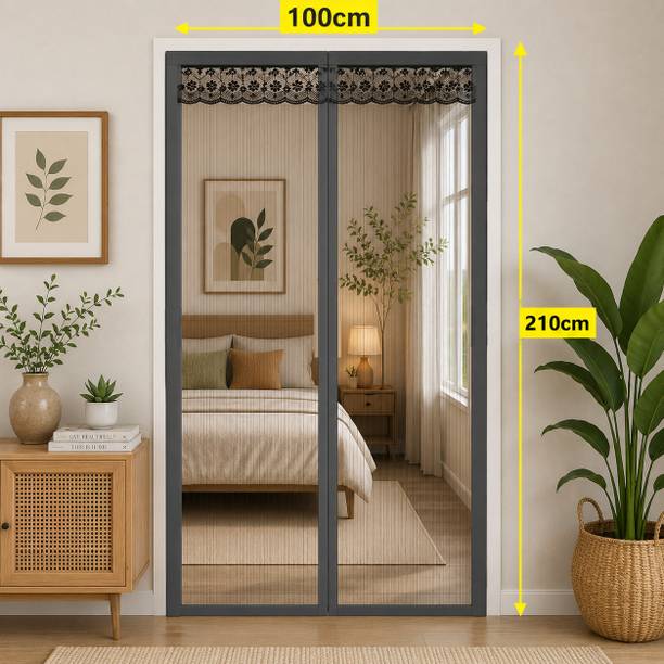 VEENOVA Mosquito for Door Magnetic Mesh Net 7 Feet x 3 Feet Durable Auto Closing Screen Polyester Washable Adults Mosquito Net