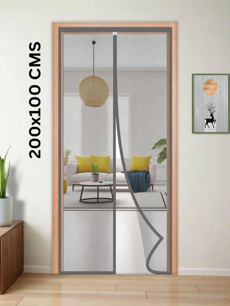 TurtleGrip Polyester Door Mosquito Net for Main Doors, Bedroom, Kitchen & Balcony Doors Polyester Washable Adults Mosquito Net