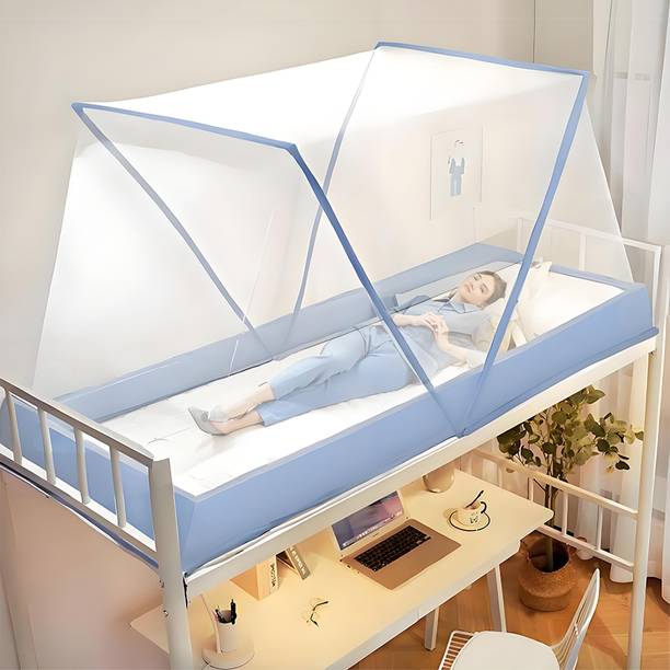 Probero Mosquito Net for Bed Freestanding Folding Canopy Tent Insect Protection Mesh Polyester Washable Adults Mosquito Net