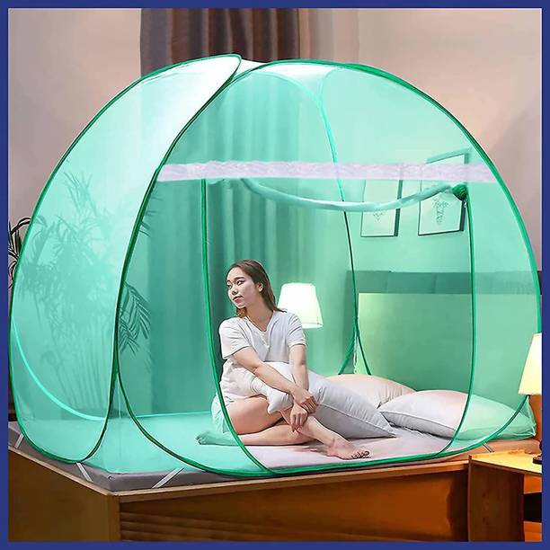 क्रेडिकस Full Colour Double Bed King Size, Foldable पॉलिएस्टर के लिए बनाया गया मॉस्कीटो नेट