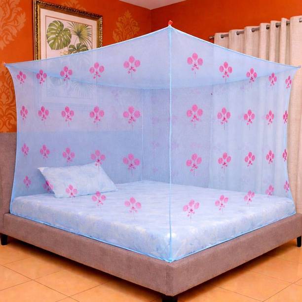 homica Advanced Double Bed Mosquito Net with 360° Full Coverage Cotton Washable Adults Mosquito Net