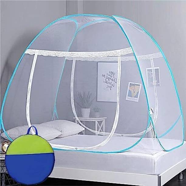 MARATHON Polyester Adults Washable Polyester Foldable Portable Insect Screen Machhardani for King Size Double Bed Mosquito Net