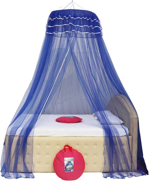 Homecute Decorative Canopy with Normal lase Hanging Double Bed Mosquito Net Polyester Washable Adults Mosquito Net