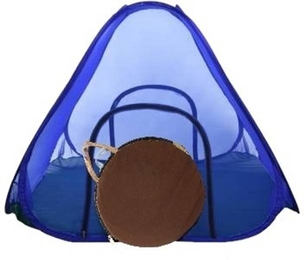Lemork Polyester Adults Washable Machhardani for Double Bed With Base(Size:- 7 x 7 Feet) Mosquito Net