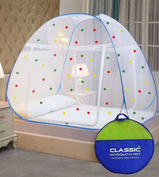 Classic Mosquito Net Polyester Adults Washable Foldable for Double & Queen Size Bed -(200*170*H140 CM) Mosquito Net