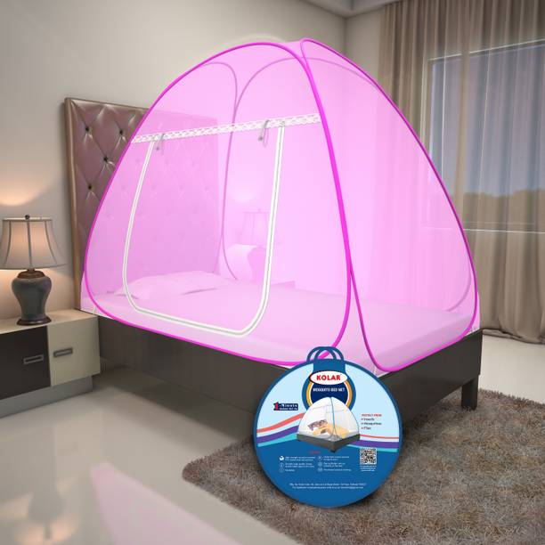 Kolar Full 6 Feet x 4 Feet Premium Single Bed Machardani, Strong and Foldable Polyester Washable Adults Mosquito Net