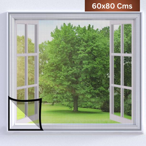 TurtleGrip Pre-Stitched Fiberglass Window Mosquito Net for All Types of Windows,120 GSM Fibre Washable Adults Mosquito Net