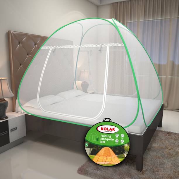 Kolar Polyester Adults Washable Double Bed Premium Machardani,6.5*6.5 Feet Strong & Durable,78*78 Inch King Size Mosquito Net