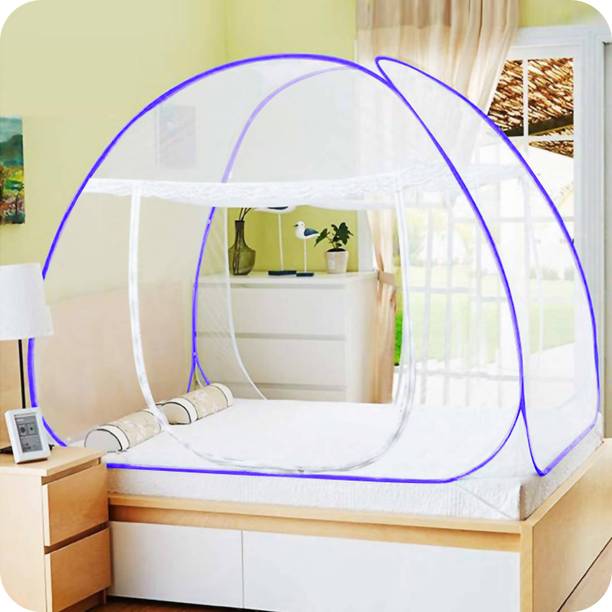 VIV-ATIQ Polyester Adults Washable , Foldable Net With Ventilation, Washable, Best Visibility & Free Saviours Mosquito Net