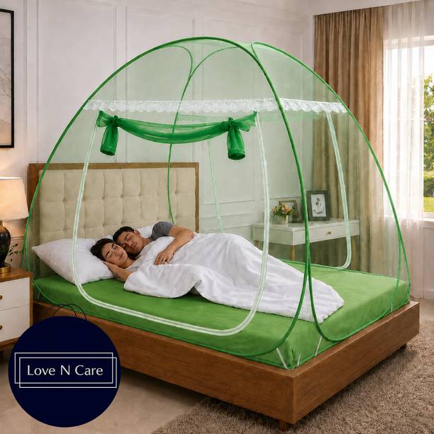 Love N Care Double Zipper to Bottom Foldable Portable Pop up Bed Mosquito Net Polyester Adults Mosquito Net
