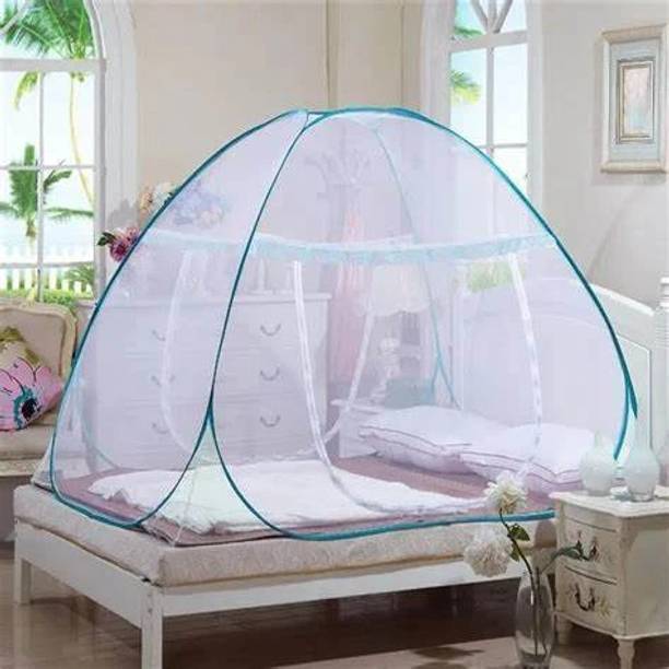 MARATHON Polyester Adults Washable Mosquito net, Polyester Foldable Single bed Mosquito Net
