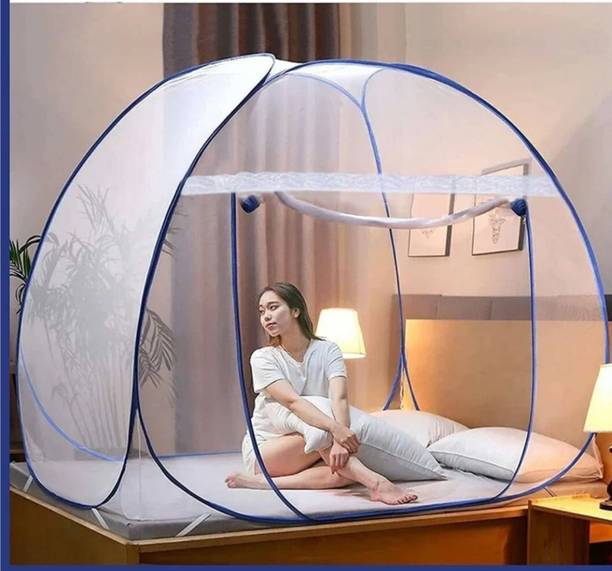 प्रिवाइन Mosquito Net for Double Bed पॉलिएस्टर एडल्ट के लिए बनाया गया मॉस्कीटो नेट