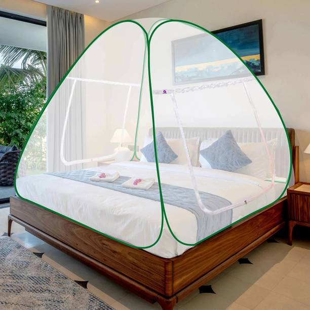 SILVER SHINE Foldable Mosquito Net for Double Bed Adult Use,Portable,Insect Protection Canopy Polyester Washable Adults Mosquito Net