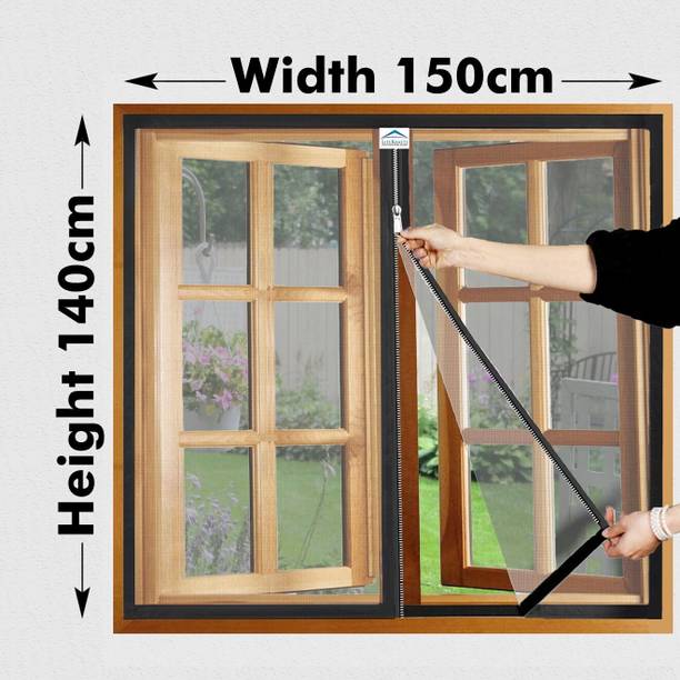 लाइफक्राफ्ट्स 120 GSM Fiberglass Premium Edition Zipper Window फाइबर के लिए बनाया गया मॉस्कीटो नेट