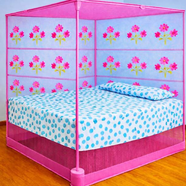 TE ENTERPRISE Comfort Shield Deluxe DOUBLE BED Size Mosquito Net Canopy with Strong Stitching HDPE - High Density Poly Ethylene Washable Adults Mosquito Net