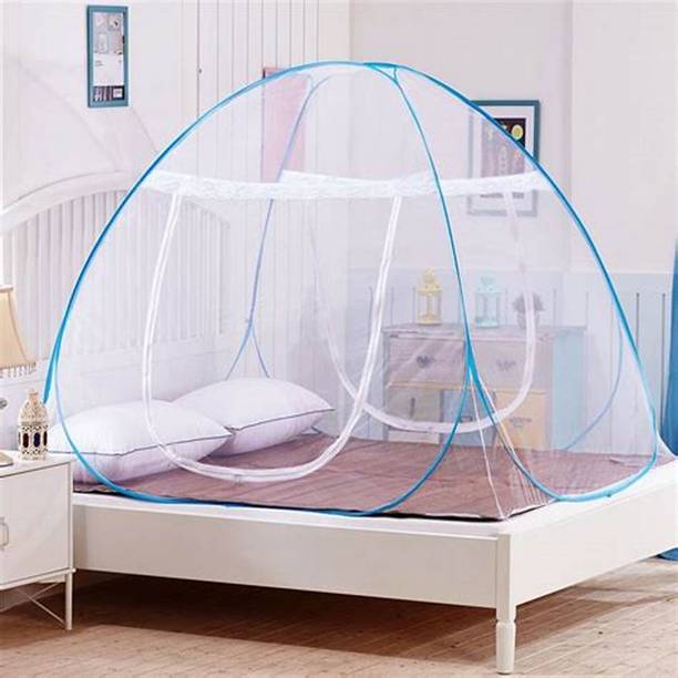 MARATHON Polyester Adults Washable Mosquito net, Polyester Foldable Single bed Mosquito Net