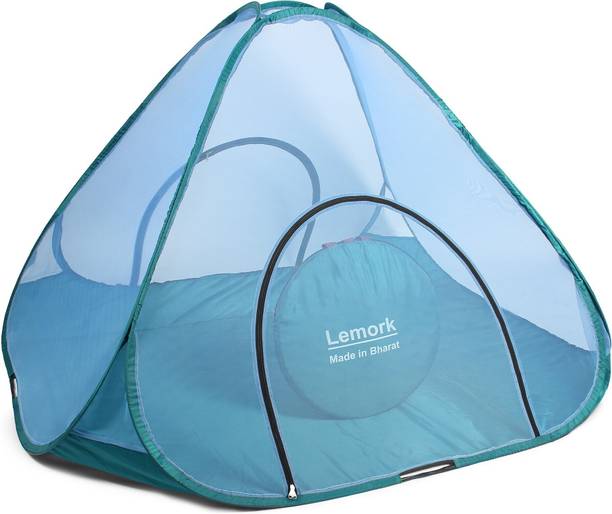 Lemork Polyester Adults Washable Double Bed For King/Queen Size , With Base Cloth, (Multi Color, Size 7 X 7 Feet) Mosquito Net