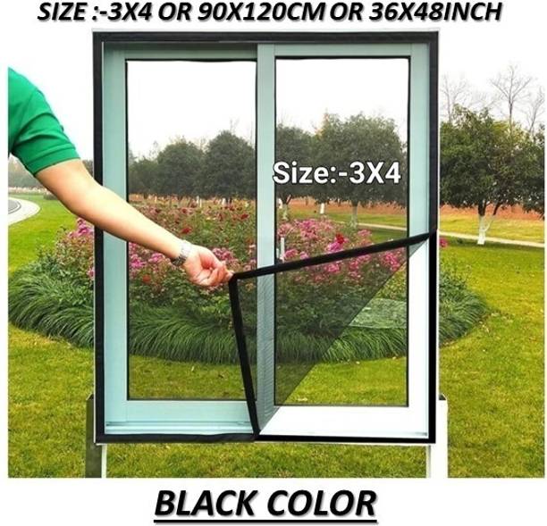 BLEMY HDPE - High Density Poly Ethylene Adults Washable WINDOW NET 3X4 BLACK Mosquito Net