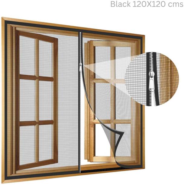 TurtleGrip 120 GSM Zipper Windows Fibre Washable Adults Mosquito Net
