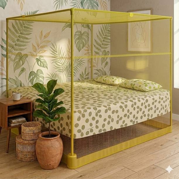 RJ ENTERPRISE Premium and soft mosquito net HDPE - High Density Poly Ethylene Washable Adults Mosquito Net