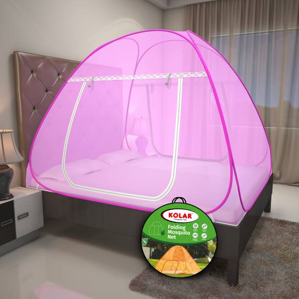 Kolar Polyester Adults Washable 6.5x 6.5 Feet Double Bed Machardani,78x78 Inch King Size Premium Mosquito Net