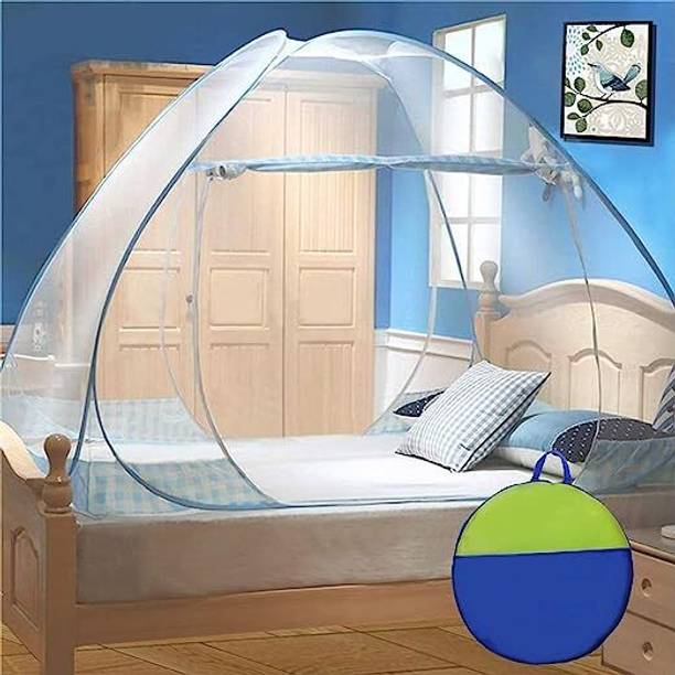 MARATHON Polyester Adults Washable Polyester Foldable Portable Insect Screen Machhardani for King Size Double Bed Mosquito Net