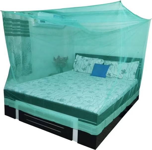 ST Mosquito Center Nidhi mosquito net green colour HDPE - High Density Poly Ethylene Washable Adults Mosquito Net