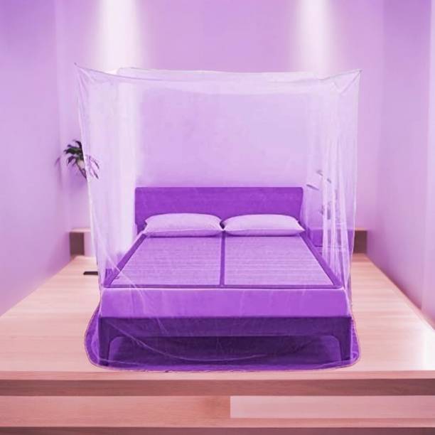 ZIMBLE Nylon Adults Washable Elegant Purple Mosquito Net | Mosquitoes Away | Shop Now Double Bed 60 X 84 X 84 Mosquito Net