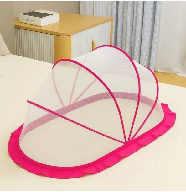 FAM TEXTILE BABY MOSQUITO NET (NEWBORN 0 TO 1 YEAR) WITH FREME Polyester Washable Infants Mosquito Net