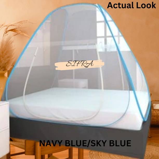 SIFRA Polyester Adults Washable Premium King or Double Bed Mosquito Net Mosquito Net