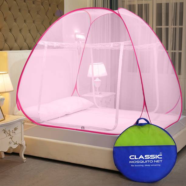 क्लासिक मॉस्कीटो नेट (200*170*H140 CM) Foldable for Queen Size & Double Bed पॉलिएस्टर के लिए बनाया गया मॉस्कीटो नेट