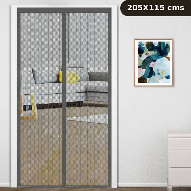 Classic Mosquito Net Net For Door With Magnet Self-Closing with full frame self Adhesive Hook Polyester Washable Adults Mosquito Net
