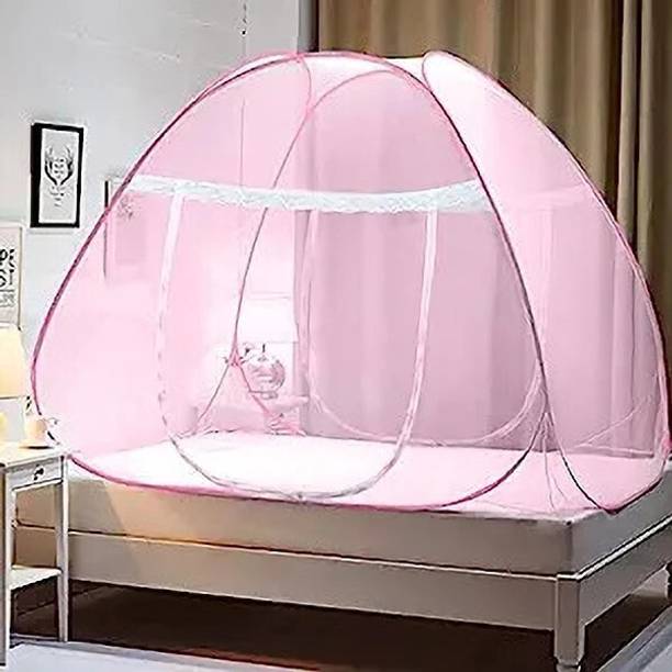 MARATHON Polyester Adults Washable Mosquito net, Polyester Foldable Single bed Mosquito Net