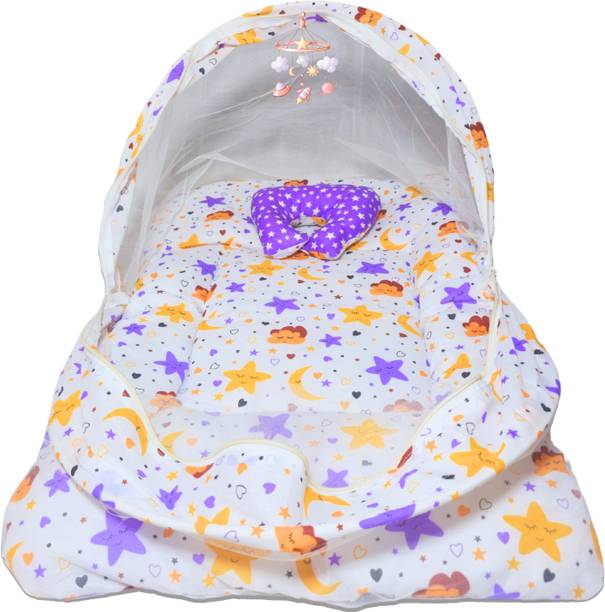 First Vision Cotton Infants Washable Baby Mosquito Net with Pillow Mosquito Net